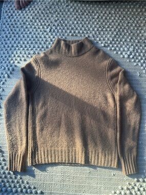 Jcrew Alpaca Merino Wool Blend Tan Sweater Size L